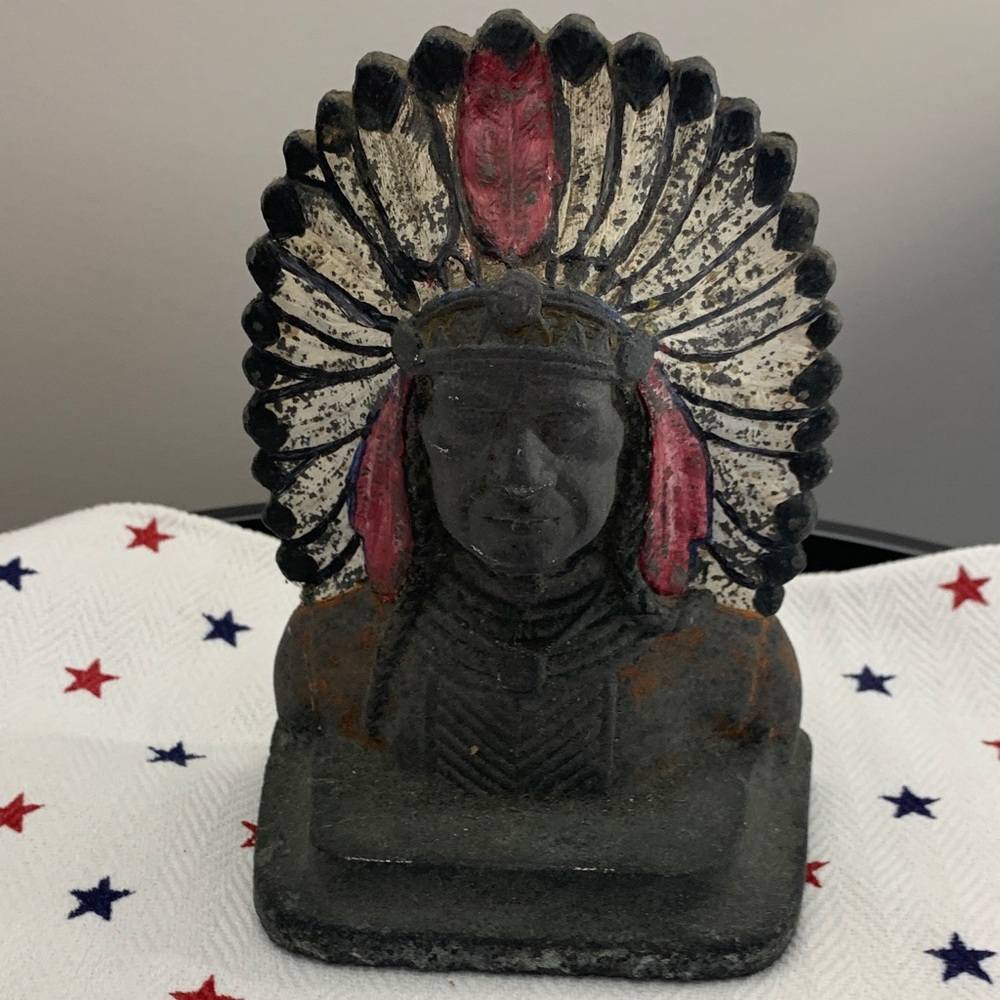 Tribal Chief Indian Book End - Make an OFFER - Picture 9 of 14